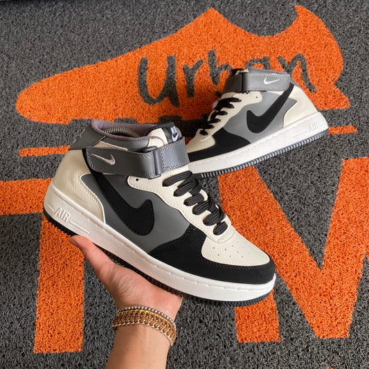 BOTA AF1 HUESO X GRIS - NEGRO