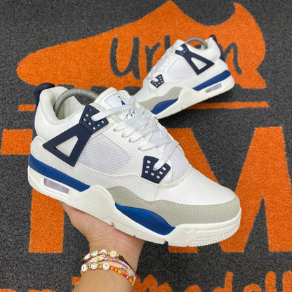 RETRO 4 BLANCA X AZUL