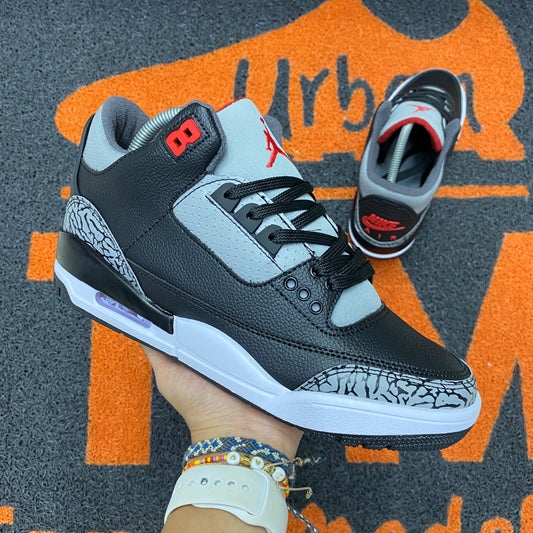 RETRO 3 NEGRA GRIS