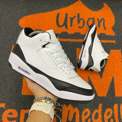 RETRO 3 BLANCA X NEGRO