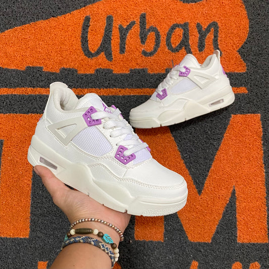 RETRO 4 HUESO X LILA NIÑA