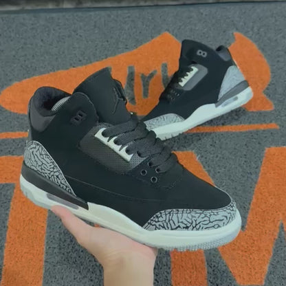 RETRO 3 NEGRO X GRIS