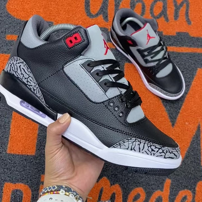 RETRO 3 NEGRA GRIS