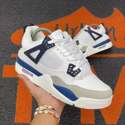 RETRO 4 BLANCA X AZUL