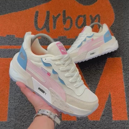 PUMA FUTURE AZUL ROSADO MUJER