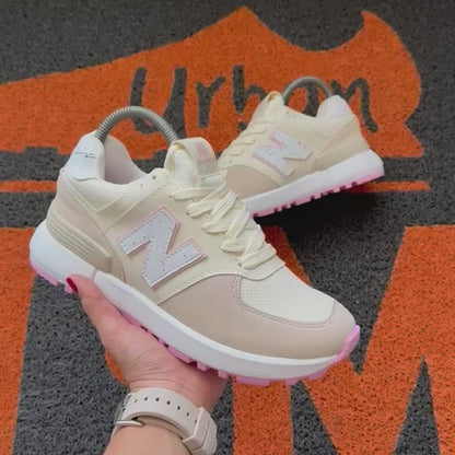 NEW BALANCE BEIGE X ROSA MUJER