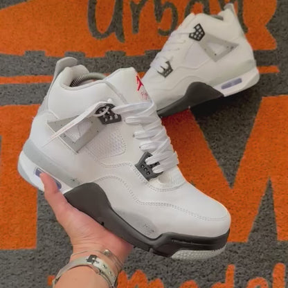 RETRO 4 BLANCO X GRIS